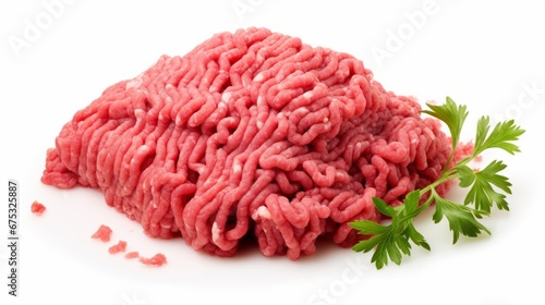 Wallpaper Mural Fresh raw minced meat on white background Torontodigital.ca