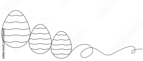 easter egg line art style vector eps 10	