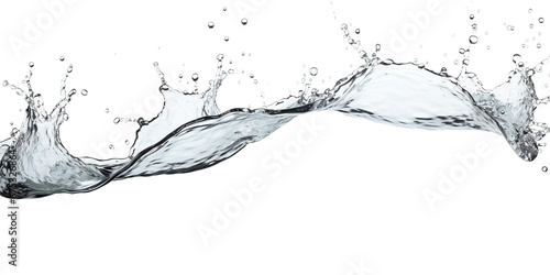  photorealistic image of a water splash. transparent splash of blue water with drops and splashes.
