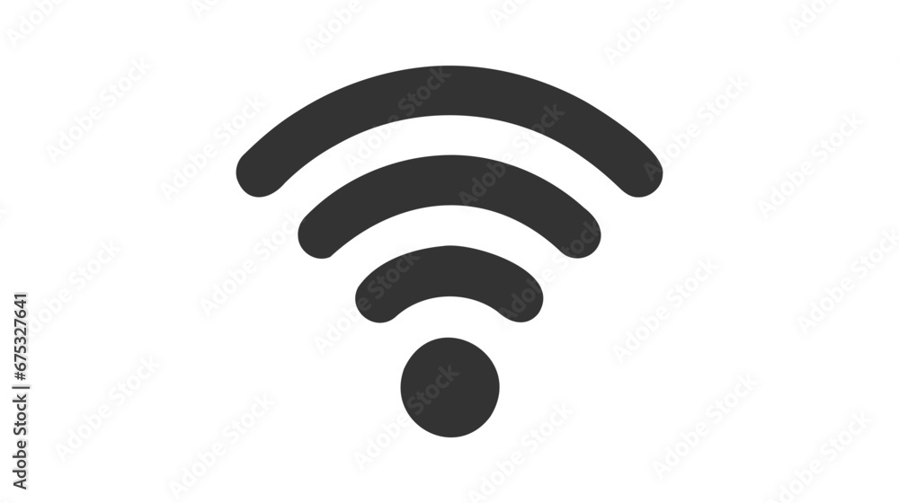 WIFI Icon isolated on white background WIFI Icon isolated on white background
