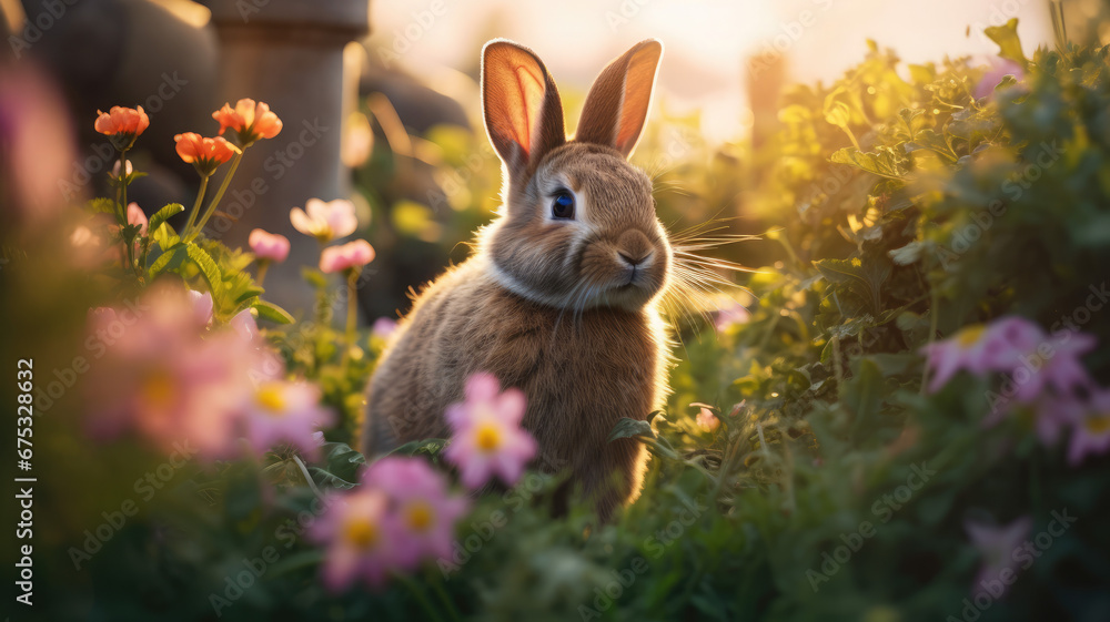 Rabbit - Charming Creature in a Green Meadow Rabbit - Charming Creature in a Green Meadow