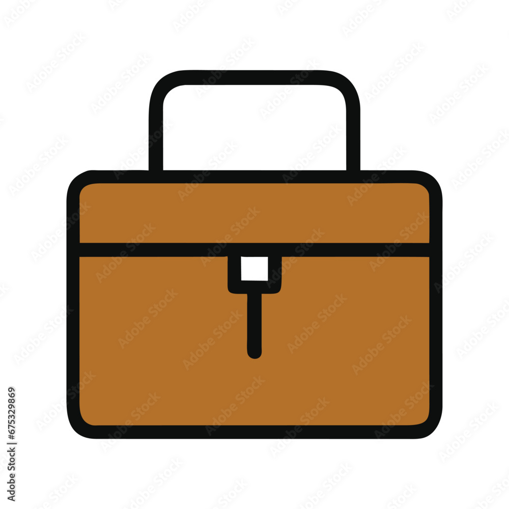 Briefcase, bag, suitcase, working bag, flat design, vector illustration isolated on white Briefcase, bag, suitcase, working bag, flat design, vector illustration isolated on white