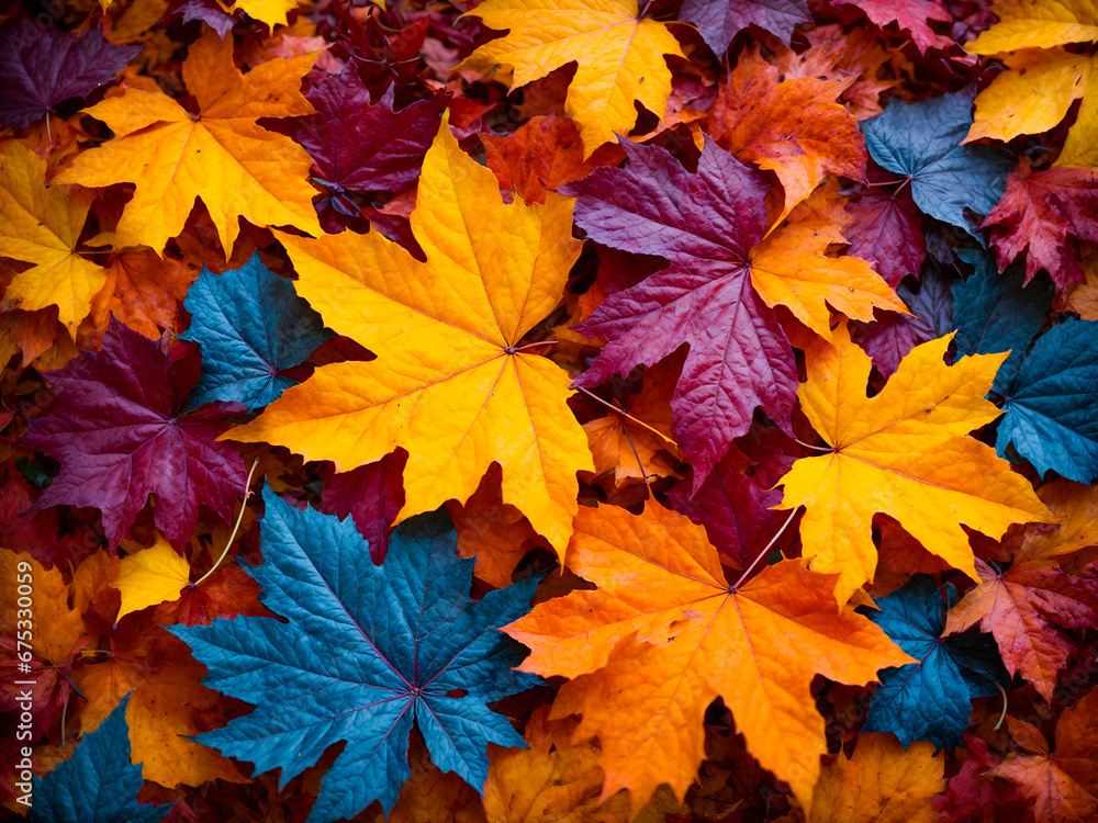 a colorful array of autumn leaves with a rich palette a colorful array of autumn leaves with a rich palette