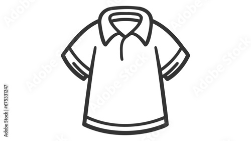 Vector White Blank Tshirt Icon Symbol on white background