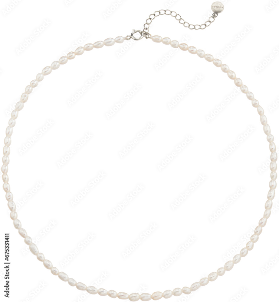 pearl necklace isolated on white background pearl necklace isolated on white background