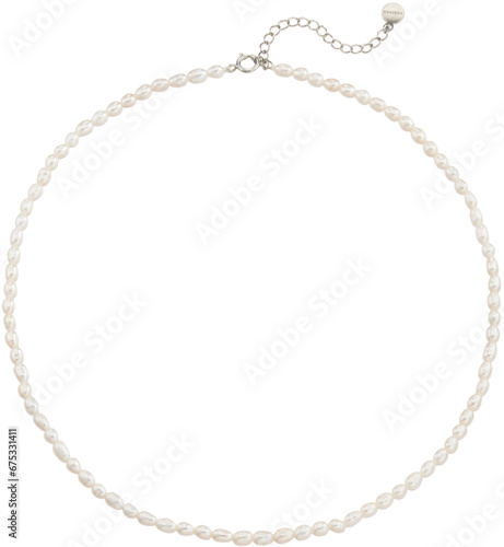 pearl necklace isolated on white background