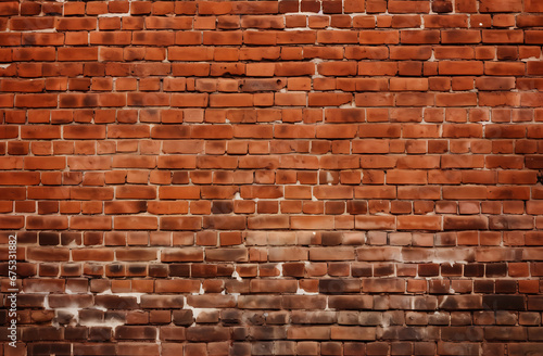 Old orange brick wall texture background design with copy space.