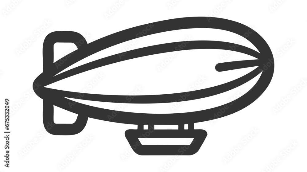 airship icon from free time collection. Thin linear airship, air, travel outline icon isolated on white background. airship icon from free time collection. Thin linear airship, air, travel outline icon isolated on white background.