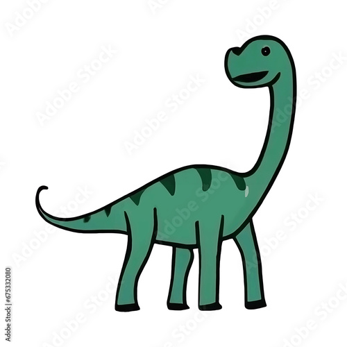 Green dinosaur diplodoc plastic toy model