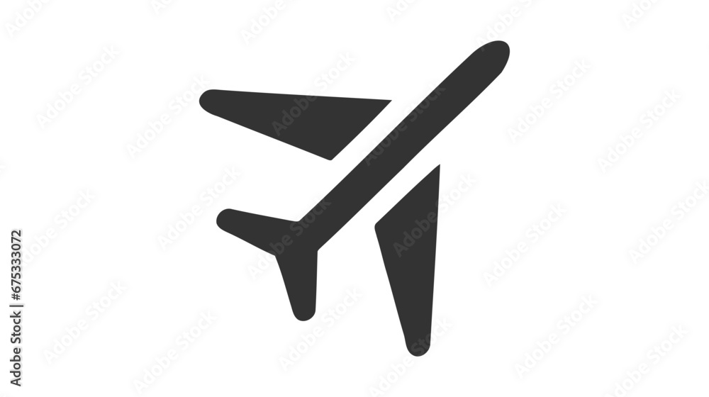 Plane icon vector, solid illustration, pictogram isolated on white Plane icon vector, solid illustration, pictogram isolated on white