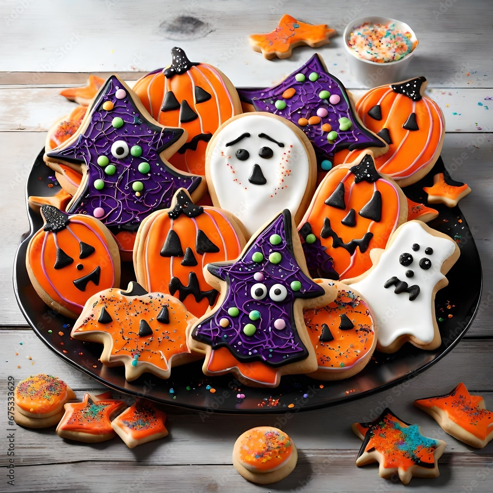 halloween cookies and pumpkin halloween cookies and pumpkin