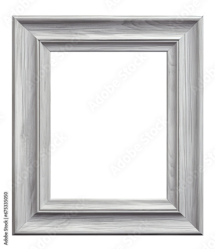 white wooden photo frame. template png file