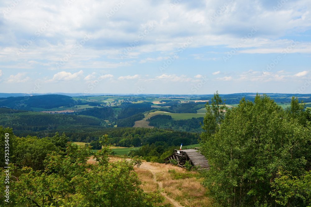 Blick vom Schwartenberg im Erzgebirge	