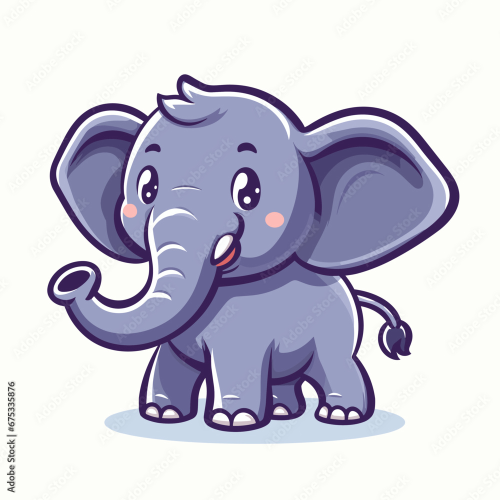 Cute elephant animal cartoon Illustration Cute elephant animal cartoon Illustration