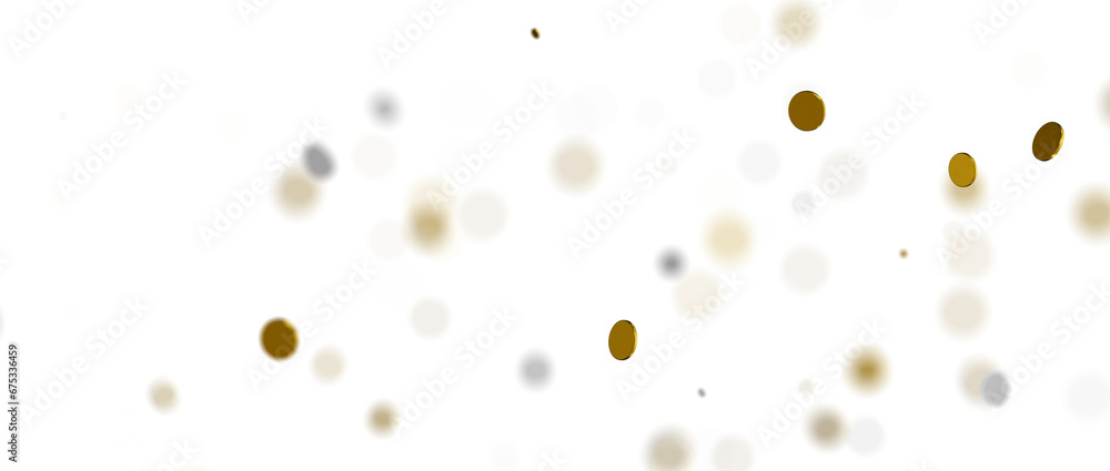 Radiant Revelry: Enthralling 3D Illustration of Shining gold Confetti Radiant Revelry: Enthralling 3D Illustration of Shining gold Confetti