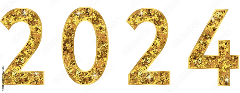 2024 New Year Symbol Made Of Yellow Glitter With A Gold Border On   1000 F 675336815 YmHtiFVktHSpV1IYvOL8bzwYU2RVbdix 