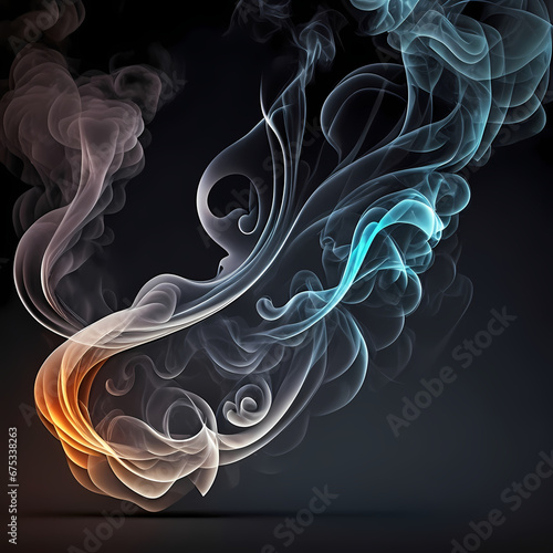 abstract smoke on isolated background