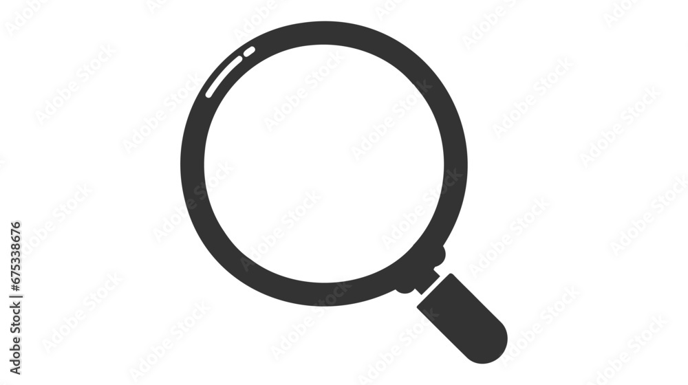 Magnifying glass or search icon, flat vector graphic on isolated background Magnifying glass or search icon, flat vector graphic on isolated background