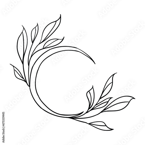 Hand drawing style of Flower decoration vector.
Is is suitable for flower icon, sign or symbol.
