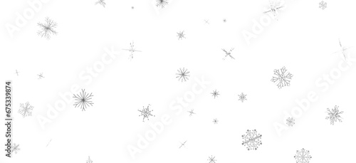 Snowflake Dance: Radiant 3D Illustration Showcasing Falling Christmas Snowflakes in Harmony