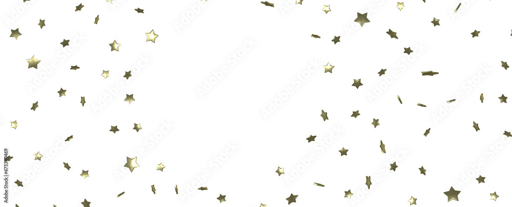 Obraz premium Gilded Rainfall: Experience the Magic of a 3D Gold Stars Shower
