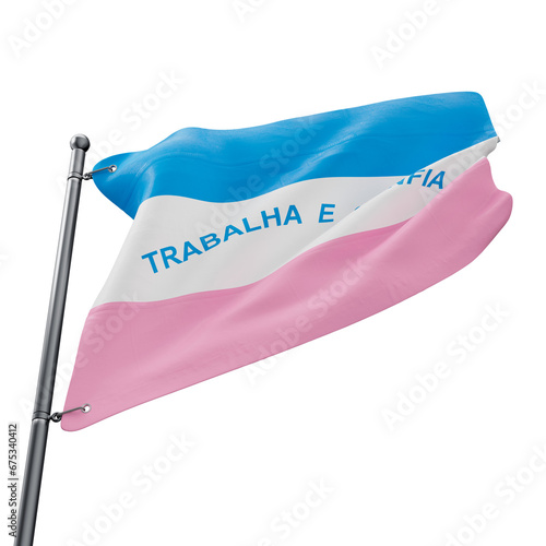 3D flag of the Brazilian state Espírito Santo with transparent background photo