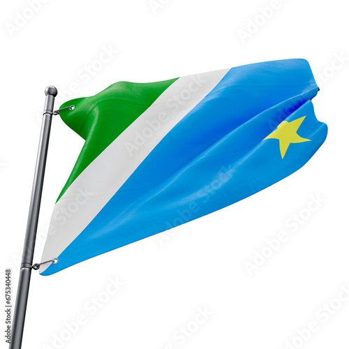 Canvas Print 3D flag of the Brazilian state Mato Grosso do Sul with transparent background