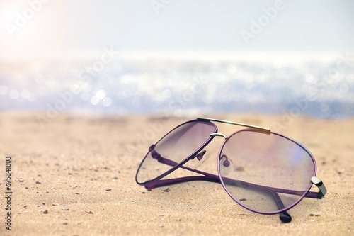 Sunglasses Eyewear Trendy glasses on sand