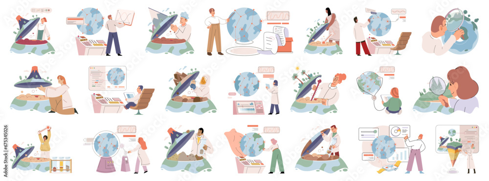 Science. Vector illustration. Education plays vital role in nurturing scientific curiosity and knowledge Scientific discoveries contribute to advancements in various fields The pursuit knowledge