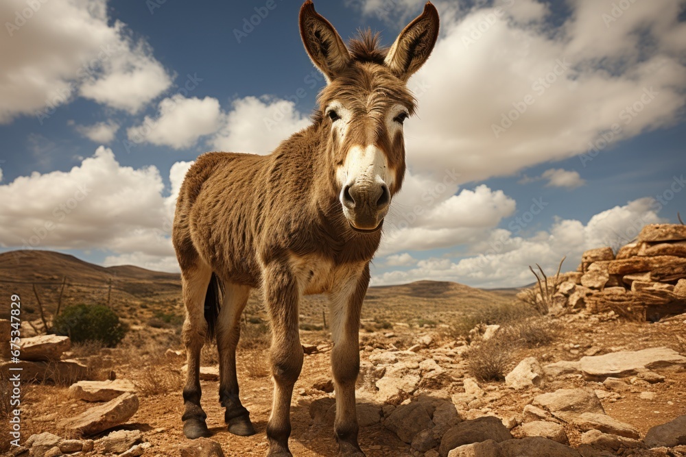 Obraz premium donkey in the mountains