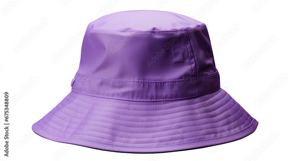 Fototapeta premium Purple bucket hat isolated on a transparent background, Generative AI