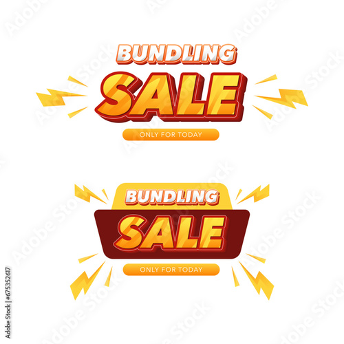 Bundling sale badge design collection for marketing or promotion program