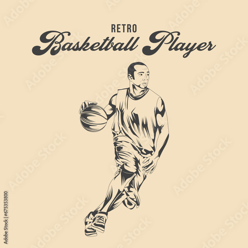 Retro Basketball Player