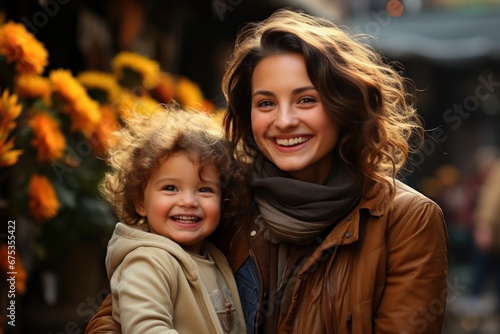 mother and child smiling