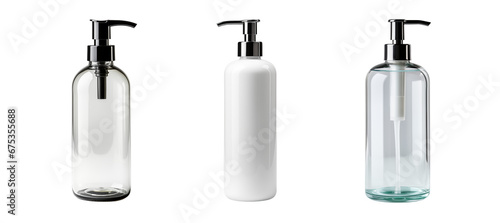 Blank Pump Bottle isolated on transparent background photo