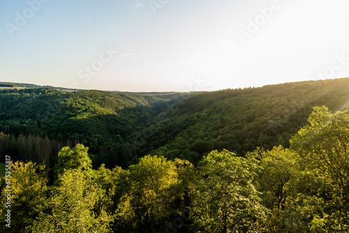 Ausblick von Schloss Schöneck in Boppard im Herbst