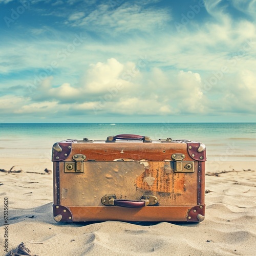 set of beach and sea, Summer Journey, Time to Travel Concept. © Ghazanfar