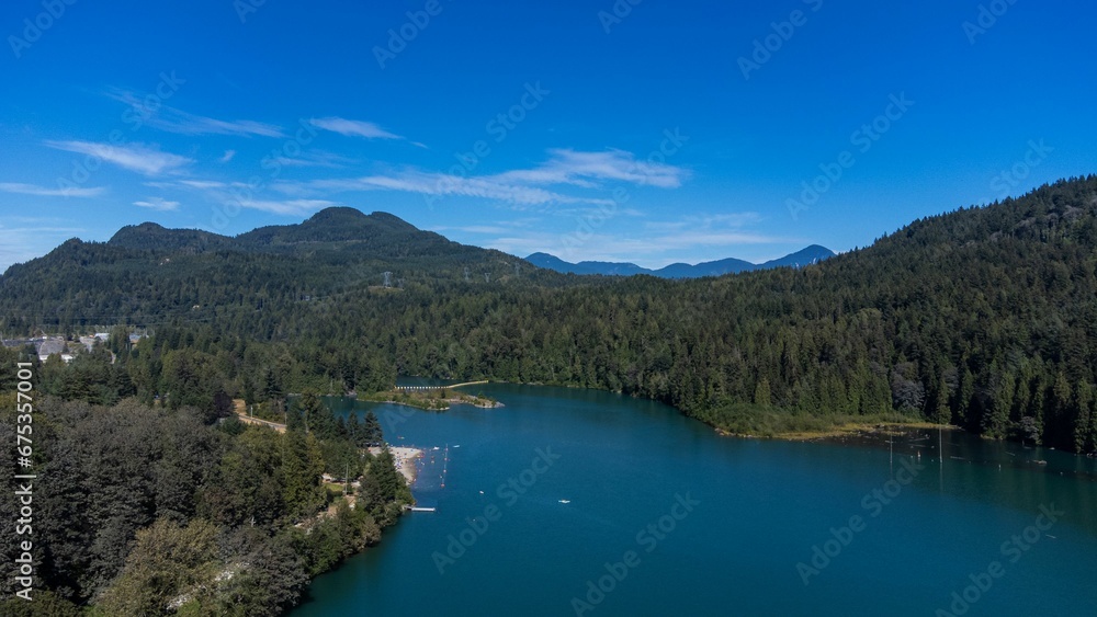 Naklejka premium Stunning beautiful Hayward Lake in Mission, British Columbia, Canada