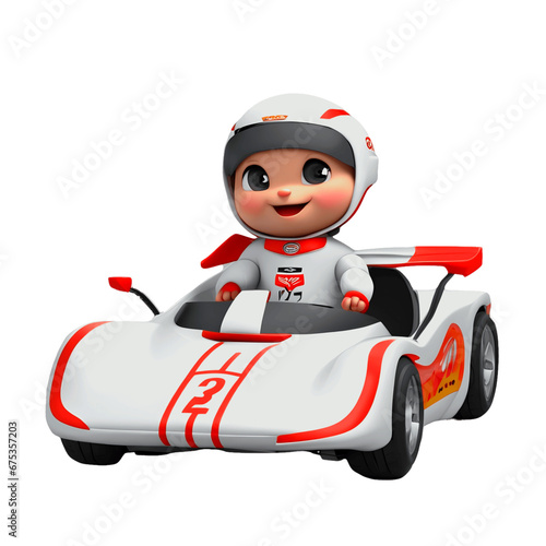 child riding a scooter,Cartoon Avatar for Digital Content,Character Illustration for Creative Projects