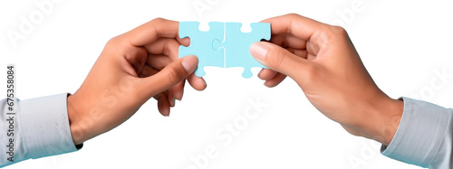 hands holding puzzle