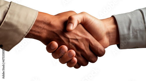 Wallpaper Mural handshake between two professionals  isolated on transparent or white background, png	 Torontodigital.ca