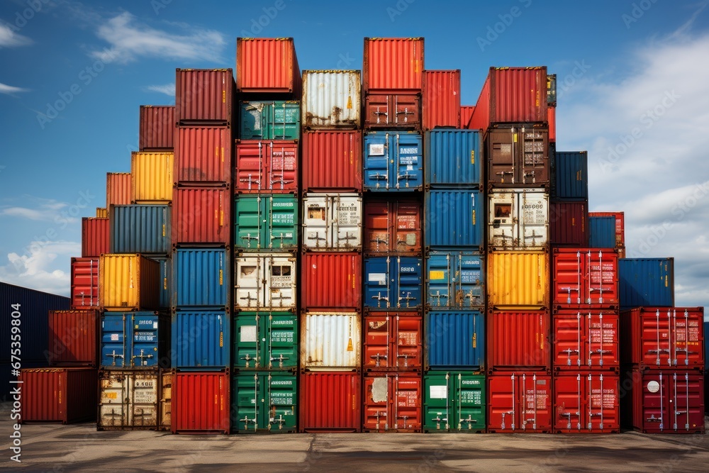 Fototapeta premium container cargo containers