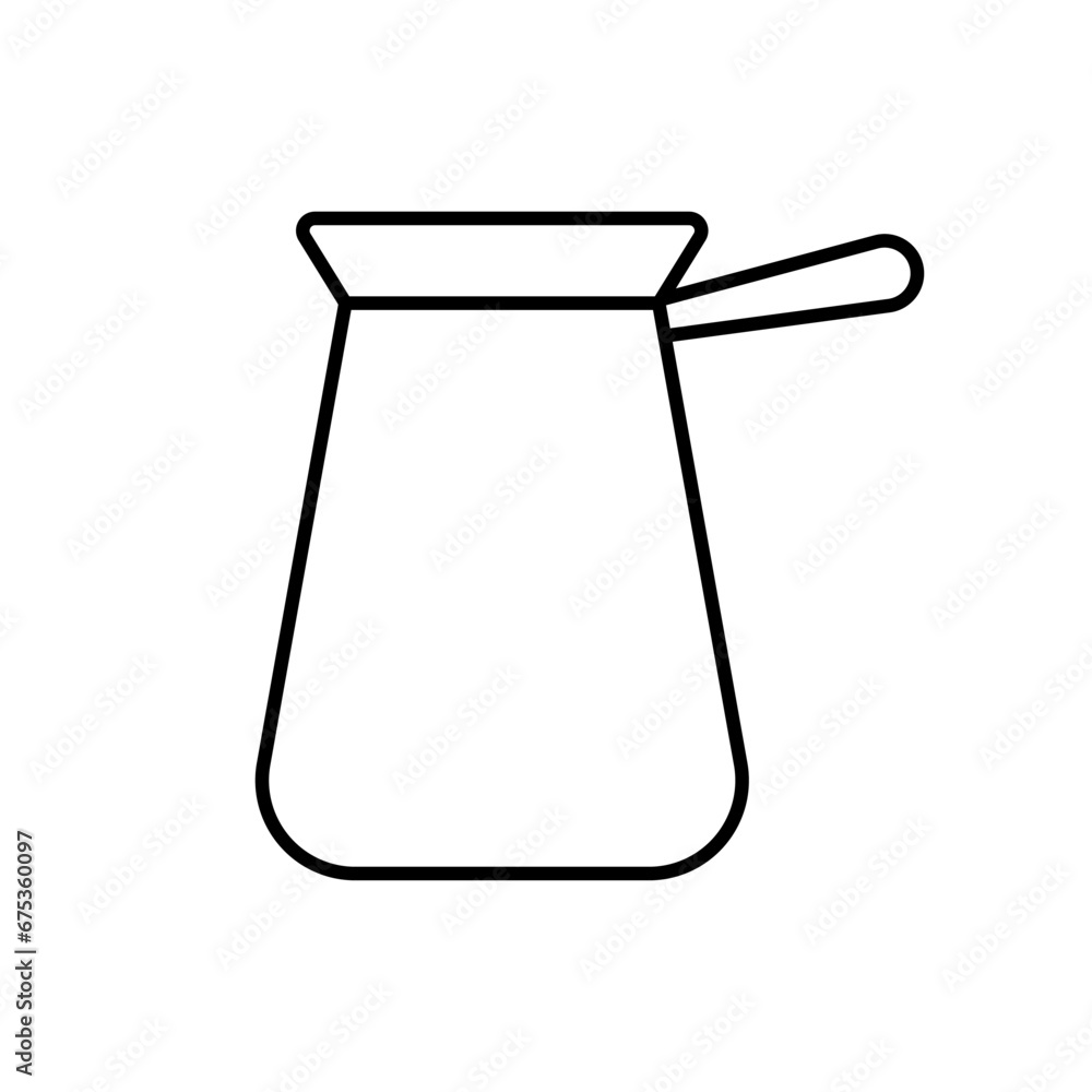 Turkish coffee pot line icon. Editable stroke Turkish coffee pot line icon. Editable stroke