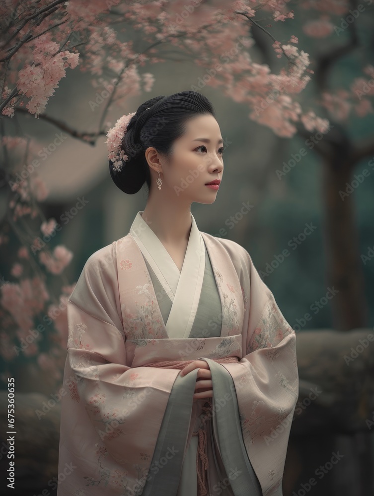 Young woman in a traditional chinese dress.