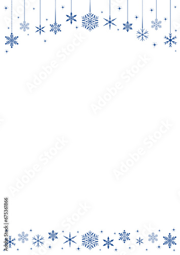 雪の結晶で作られたキラキラ輝くクリスマスオーナメント