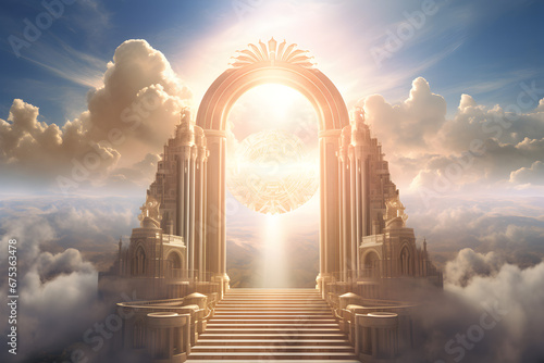 Artistic depiction of Heaven's Gate in the christian tradition