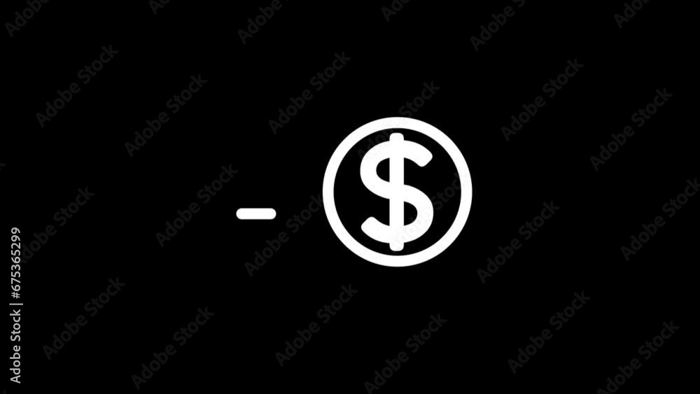 Dollar coin move symbol, Fast money transaction or transfer animation. k1_1902 Dollar coin move symbol, Fast money transaction or transfer animation. k1_1902