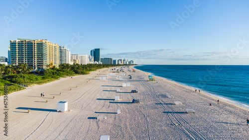 aerial view of the watershore of miami south beach © rafaelnlins
