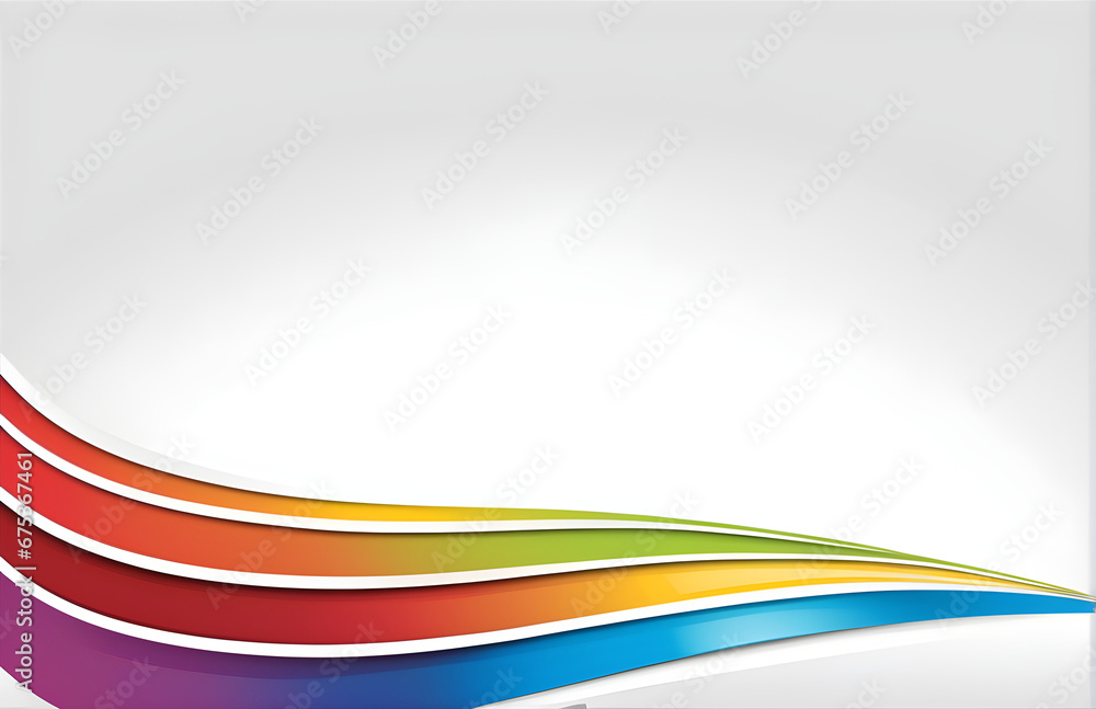 Obraz premium Clear curve on white background with empty center for ppt background. Generative AI