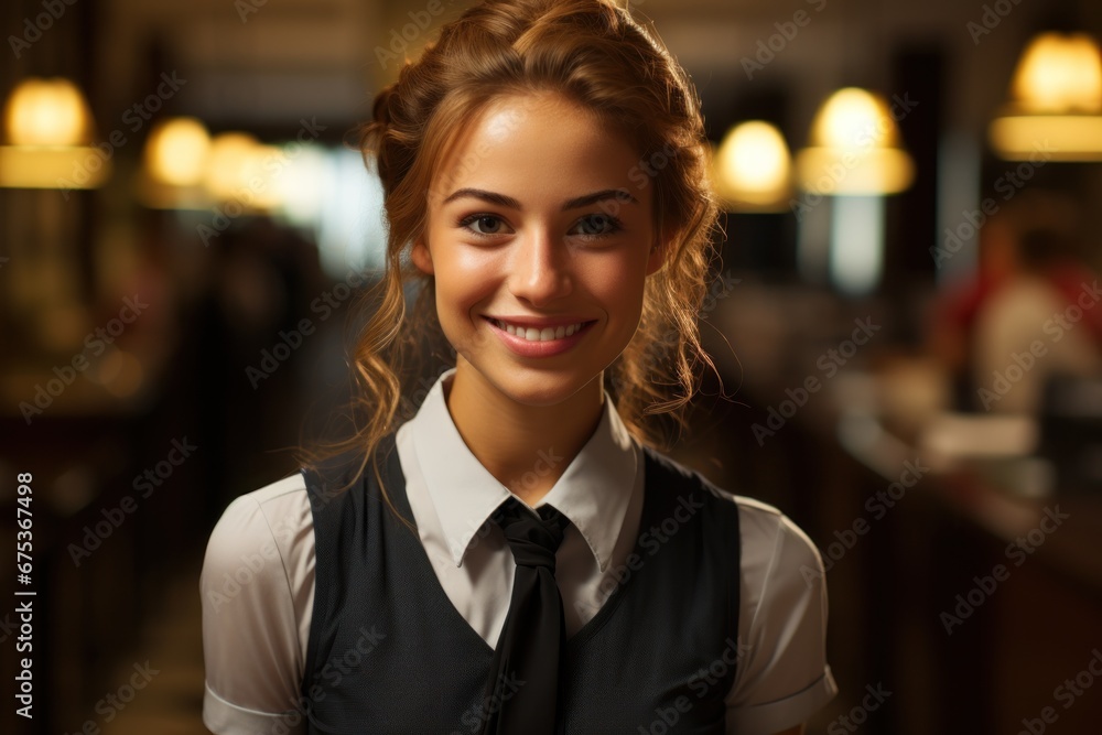 woman of a person in a restaurant woman of a person in a restaurant